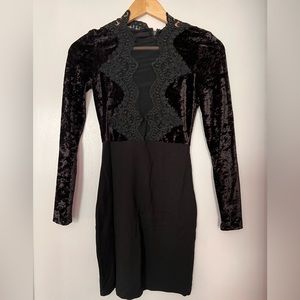 Black mini sheer dress - French Connection